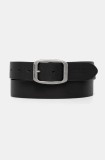Pepe Jeans curea de piele WADE BELT barbati, culoarea negru, PM021025
