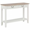 Gossi masa consola, alb, 110 x 35 x 80 cm, lemn