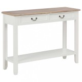Gossi masa consola, alb, 110 x 35 x 80 cm, lemn