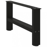 Gossi picioare masuta de cafea negru 2 buc 30&times;70 cm otel