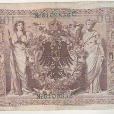 bnk bn Germania 1000 marci 1910 KM45b circulata