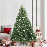 vidaXL Brad de Crăciun artificial cu 300 LED Verde 210 cm PE și PVC 3397795