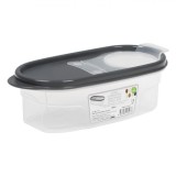 Recipient Cereale, Capac Gri, Capacitate 0.6L, Plastic, Transparent, Oem