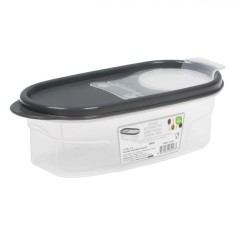 Recipient Cereale, Capac Gri, Capacitate 0.6L, Plastic, Transparent