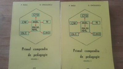 Primul compendiu de pedagogie 1, 2- P. Radu, D. Onciulescu foto