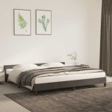 VidaXL Cadru de pat fără saltea, gri &icirc;nchis, 200x200 cm, catifea