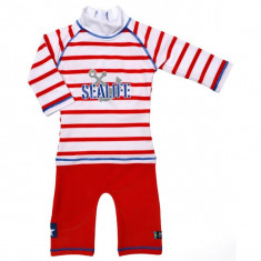 Costum de baie SeaLife red marime 98- 104 protectie UV Swimpy for Your BabyKids foto