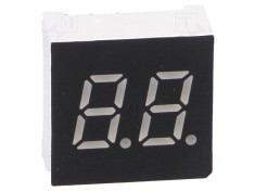 Afișaj LED 7 Segmente 7,62mm 2 Digite Albastru