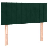 Cumpara ieftin Tablie de pat, verde inchis, 90x5x78/88 cm, catifea