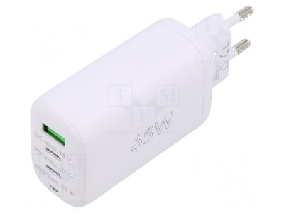 Alimentator plug-in 5VDC 65W alb 3A foto