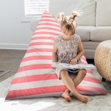Husa pentru Bean Bag Butterfly, panza/bumbac, roz deschis/alb, 76,2 x 127 x 88,9 cm