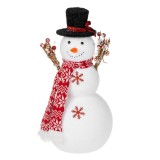Figurina Decorativa Craciun, Om de Zapada, Palarie Neagra si Fular Rosu, 42cm, Oem