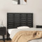 vidaXL Tăblie de pat pentru perete, negru, 81x3x63 cm, lemn masiv pin