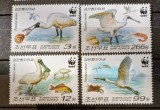 Coreea 2009 păsări WWF,Lopătar serie 4v. neștampilat korea 2009