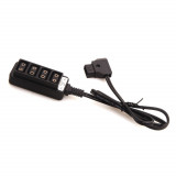 Cablu adaptor D-tap tata-4porturi mama pentru baterii v-mount Anton Bauer, Generic