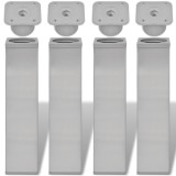 vidaXL Picioare de canapea 4 pcs Nickel periat 38 x 38 x 180 mm Fier