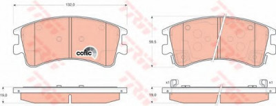 Set placute frana,frana disc MAZDA 6 Hatchback (GG) (2002 - 2008) TRW GDB3310 foto