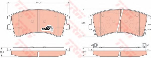 Set placute frana,frana disc MAZDA 6 Hatchback (GG) (2002 - 2008) TRW GDB3310