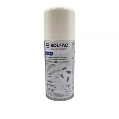 Solfac Automatic Forte NF 150ml insecticid pentru combaterea plosnitelor puricilor gandacilor de bucatarie tantarilor mustelor capuselor moliilor foto