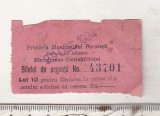 bnk div Primaria Municipiului Bucuresti - bilet de urgenta 1934