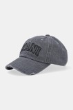 Karl Kani șapcă de baseball din denim culoarea gri, cu imprimeu, PD00005190