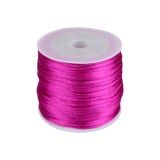 Snur satinat pentru tehnica kumihimo, 27 m, diametru 1 mm, Mov neon