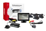 Set senzori de parcare AMiO TFT01 4,3 cu camera marsarier HD-307-IR, 4 senzori negri Truck, display si activare automata la mers inapoi
