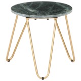 VidaXL Măsuță cafea verde 40x40x40 cm piatră naturală aspect marmură 286444