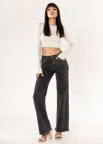 Blugi de Dama Evazati cu Talie Inalta si Tinte Nina Carter P628-92 M8