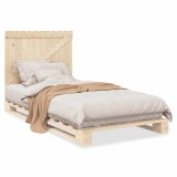 Cumpara ieftin Cadru de pat cu tablie, 100x200 cm, lemn masiv de pin