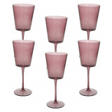 Set 6 pahare Alice, Andrea Fontebasso, 370 ml, sticla, roz