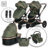 Carucior transformabil, Boston, pana la 22 kg, Loden Green Summer, Lorelli