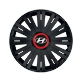 Cumpara ieftin Set 4 capace roti Negre Cu Inel Rosu Active R16 pentru gama auto Hyundai, Autohelix MSA