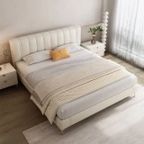 Cumpara ieftin Pat Minelli 160x190 cm Tapitat Catifea Nuanta Crem Somiera Inclusa (cod RC65)