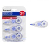 Set Benzi Corectoare, President, Capacitate 8m x 5mm, 3 Bucăți, Transparent-Albastru