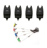 Set 4 Avertizori ( Senzori ) Pescuit cu 4 Swingere Mufa Jack, Led