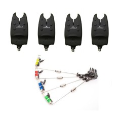 Set 4 Avertizori ( Senzori ) Pescuit cu 4 Swingere Mufa Jack, Led