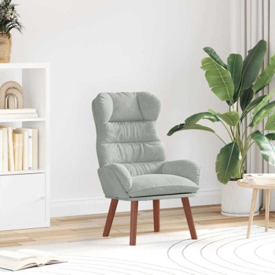 vidaXL Fotoliu de relaxare Gri deschis 69 x 74 x 93 cm Catifea 42001887 foto