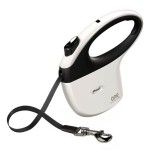 Lesa Flexi One for all cu banda, 5m, pana la 30 kg, alb/negru
