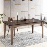 Cumpara ieftin Masa Bucatarie Lorenz, Nuc, 180x77x90 cm
