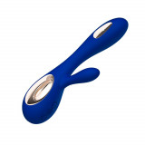 Vibrator Rabbit Soraya Wave, Albastru Royal, 21.5 cm