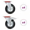 Gossi roti pivotante, 8 buc., 160 mm