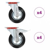 VidaXL Roți pivotante, 8 buc., 160 mm