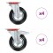 Gossi roti pivotante, 8 buc., 160 mm