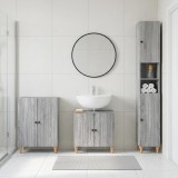 Cumpara ieftin Set de cabinet pentru baie cu 3 piese ALKMAAR Sonoma gri
