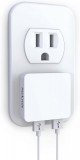 &Icirc;ncărcător de perete plat USB Nmit Dual Port 3.1A cu Smart IC, alb, Oem
