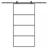 Ușă glisantă cu set feronerie 102,5x205 cm sticlă ESG/aluminiu