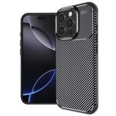 Husa iPhone 16 Pro Max Techsuit CarbonFiber, negru foto
