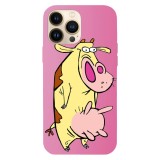 Husa compatibila cu Apple iPhone 13 Pro Max model Cow and Chicken Cow, Silicon, TPU, Viceversa, Transparent, Carcasa
