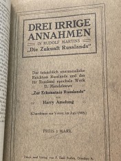 carte veche Drei irrige annahmen Amelung Harry 1908